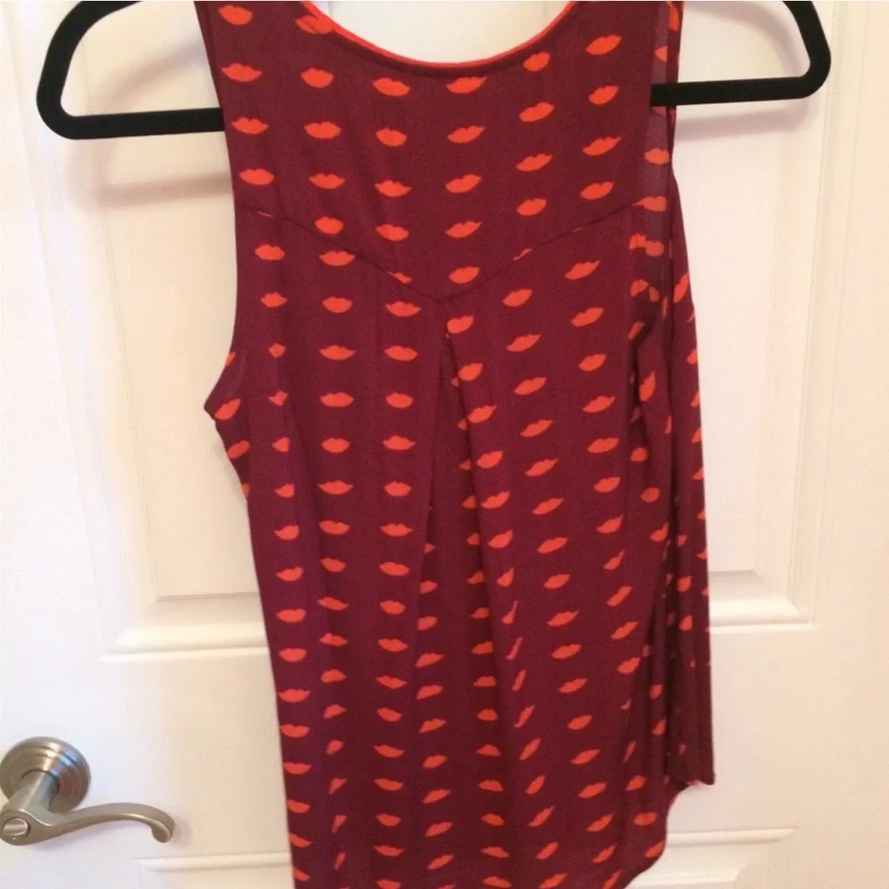 💋NEW! Anthropologie Maeve Amory lips tank - Picture 5 of 6